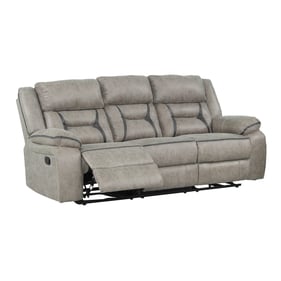 Galaxy Home Denali Gray Faux Leather Sofa