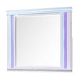 Opium Modern Style LED with Crystal Texture Frame Mirror