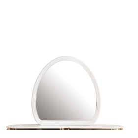 Galaxy Home Laura White Oval Shaped Mirror