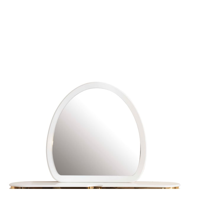 Galaxy Home Laura White Oval Shaped Mirror GLXY-698781170748