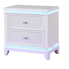 Galaxy Home Opium White Nightstand