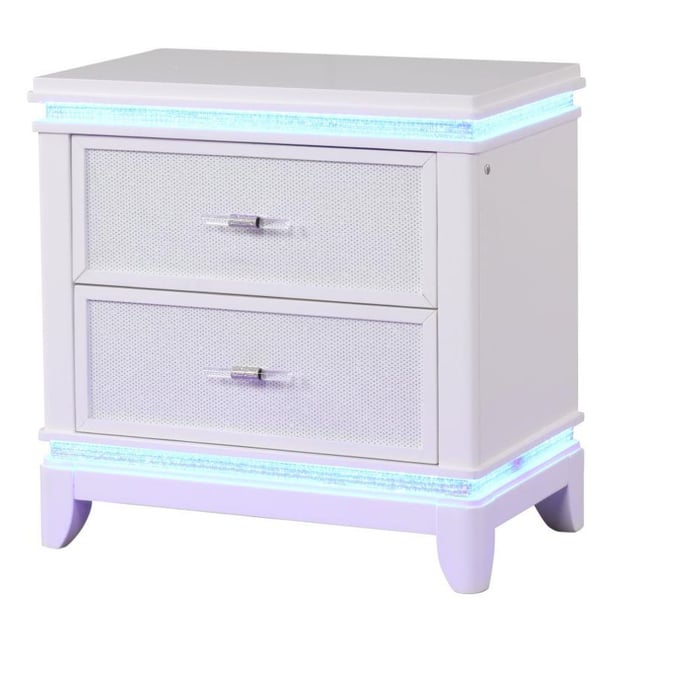 Galaxy Home Opium White Nightstand GLXY-698781214800