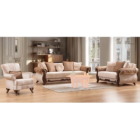 Galaxy Home Carmen Beige 3pc Living Room Set