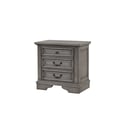 Grace Traditional Nightstand Made With Wood in Gray