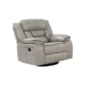 Denali Faux Leather Upholstered Chair Made With Wood Finished in Gray