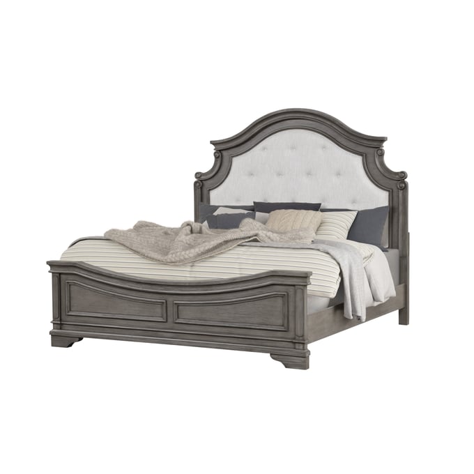 Galaxy Home Grace Gray Tufted King Bed GLXY-698781316115