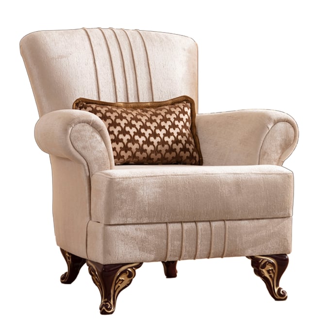 Galaxy Home Carmen Beige Chair GLXY-698781327012