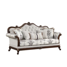 Galaxy Home Gloria White Button Tufted Sofa