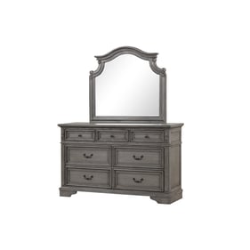 Galaxy Home Grace Gray Dresser and Mirror