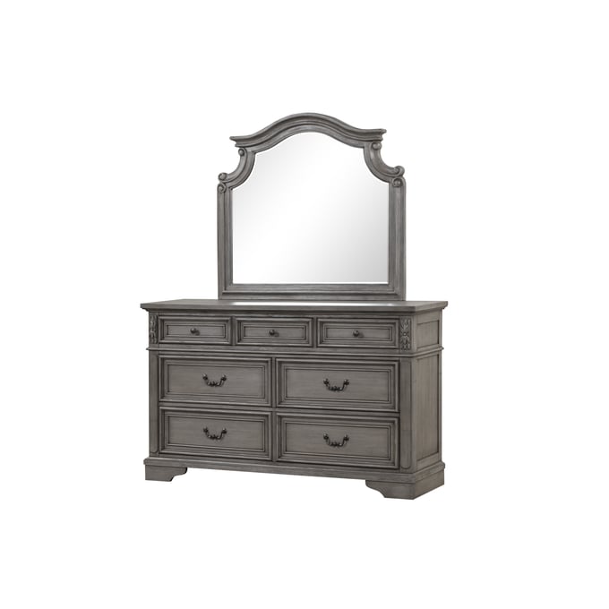 Galaxy Home Grace Gray Dresser and Mirror GLXY-6987813607-DRMR