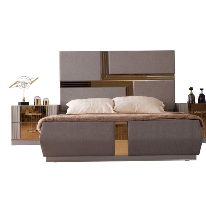 Galaxy Home Lorenzo Gray 2pc King Bedroom Set GLXY-698781363959-BR-S2