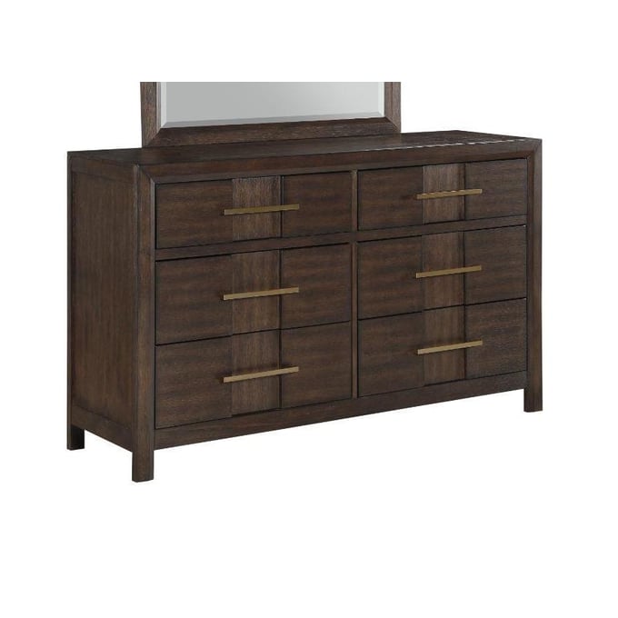 Galaxy Home Kenzo Brown 6 Drawer Dresser GLXY-698781382820