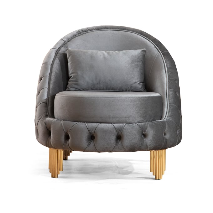 Galaxy Home Vanessa Gray Chair GLXY-698781389249