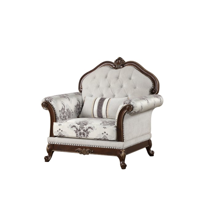 Galaxy Home Gloria White Button Tufted Chair GLXY-698781398920