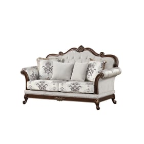 Galaxy Home Gloria White Button Tufted Loveseat