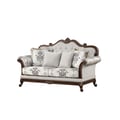 Galaxy Home Furnishings Gloria Traditional Style button tufted Loveseat in White