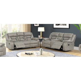 Galaxy Home Denali Gray Faux Leather 2pc Living Room Set