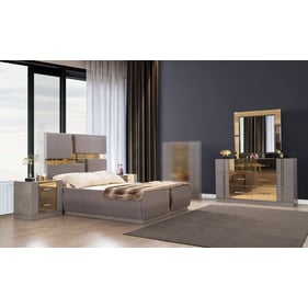 Galaxy Home Lorenzo Gray 4pc King Bedroom Set