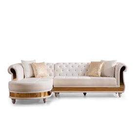 Galaxy Home Julia White Sectional