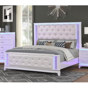 Galaxy Home Opium White Queen Bed