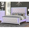 Opium Modern Style LED with Crystal Texture Frame King Bed