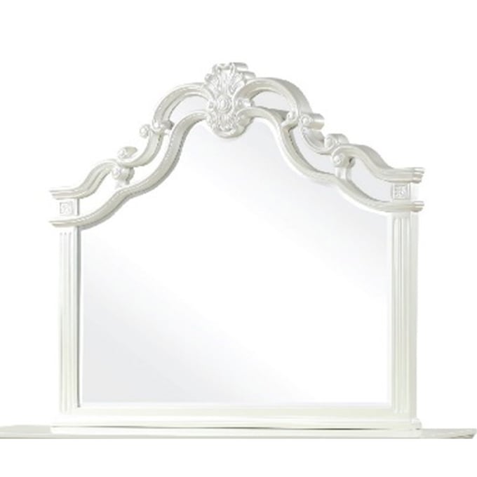 Galaxy Home Milan White Framed Mirror GLXY-698781475492