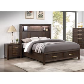 Galaxy Home Kenzo Brown 4pc Full Bedroom Se...