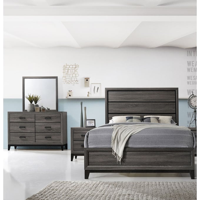 Galaxy Home Sierra Gray 4pc Bedroom Set with Queen Bed GLXY-808857673220