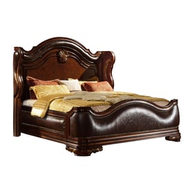 Galaxy Home Bella Dark Walnut Queen Panel Bed