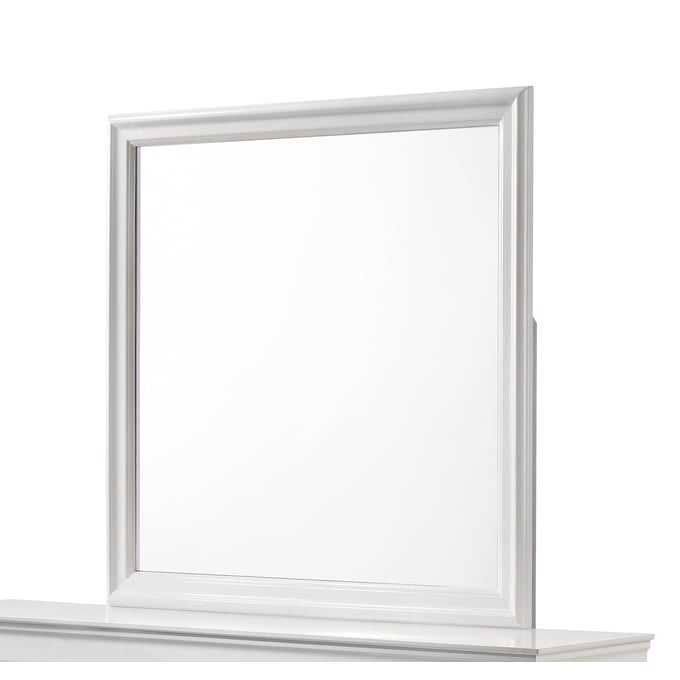 Galaxy Home Brooklyn White Wood Mirror GLXY-733569276301