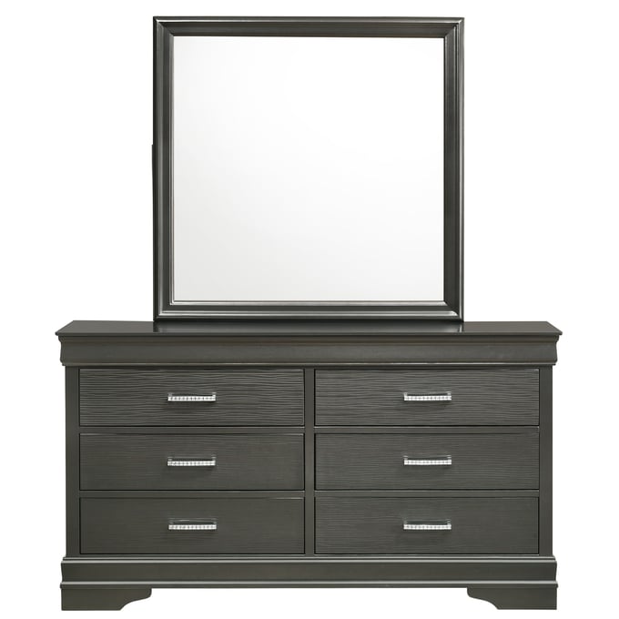 Galaxy Home Brooklyn Gray Dresser and Mirror GLXY-733569231-DRMR