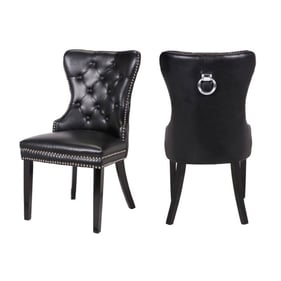 2 Galaxy Home Erica Black Wood Dining Chairs