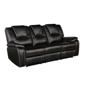 Galaxy Home Hongkong Black Power Reclining Sofa