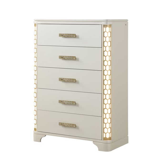 Galaxy Home Jasmine Beige Drawer Chest GLXY-659436285736