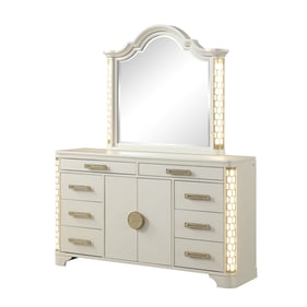 Galaxy Home Jasmine Beige Dresser and Mirror