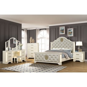 Galaxy Home Jasmine Beige 5pc King Bedroom Set with Vanity Set