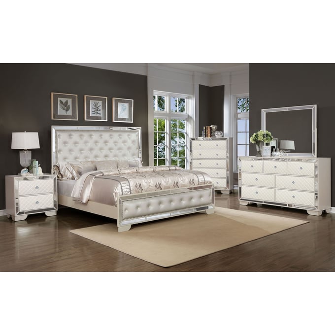 Galaxy Home Madison Beige 5pc Bedroom Set with Queen Bed GLXY-808857647047