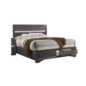 Galaxy Home Matrix Gray Queen Drawer Bed