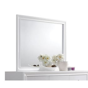 Galaxy Home Matrix White Wood Mirror