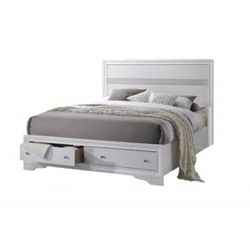 Galaxy Home Matrix White Queen Drawer Bed