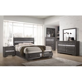 Galaxy Home Matrix Gray 5pc Kids Bedroom Set With Full Drawer Bed