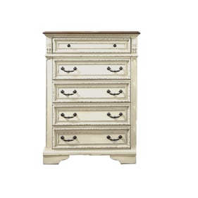 Galaxy Home Noble Collection Antique Beige 5 Drawer Chest