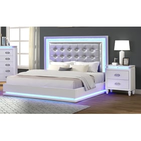 Galaxy Home Passion Milky White 2pc Bedroom Set with King Bed