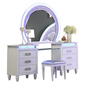 Galaxy Home Perla Milky White Vanity Set