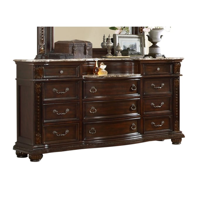 Galaxy Home Roma Dark Walnut Wood Dresser GLXY-808857686893