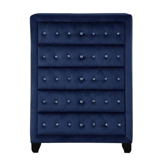 Galaxy Home Sophia Blue Drawer Chest GLXY-733569243150