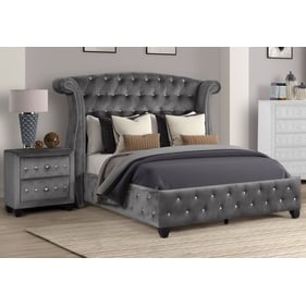 Galaxy Home Sophia Grey 2pc Bedroom Set with Queen Bed