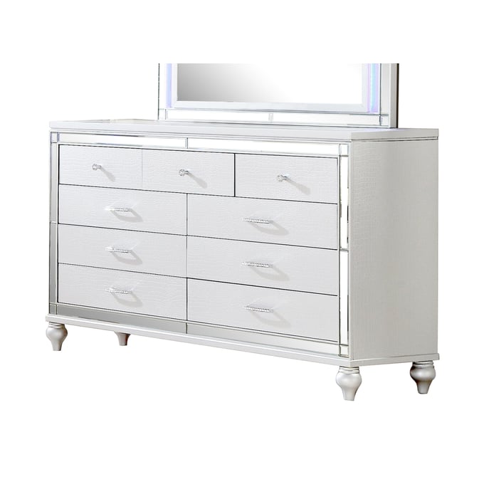 Galaxy Home Sterling White Wood Dresser GLXY-808857548733