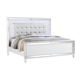 Galaxy Home Sterling White Queen Panel Bed