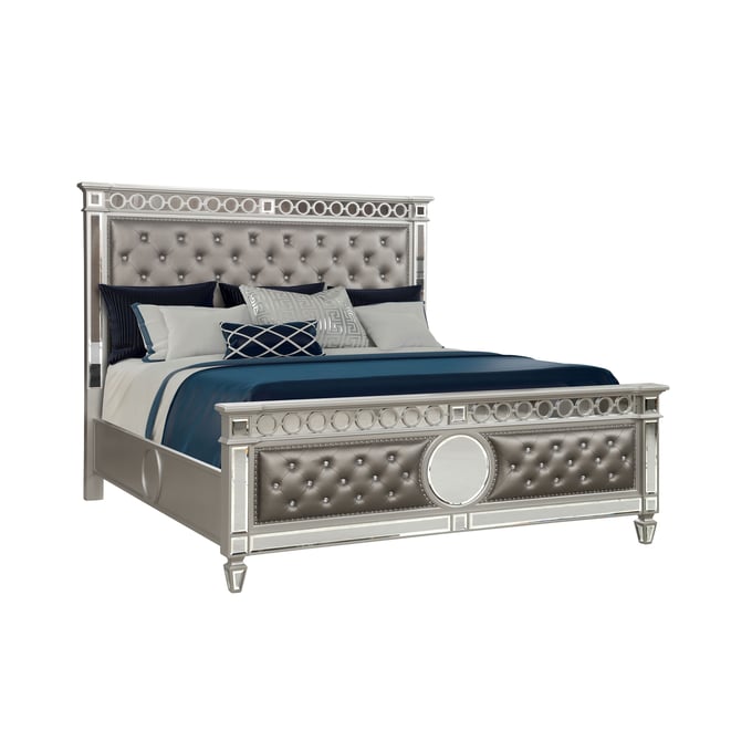 Galaxy Home Symphony Silver King Panel Bed GLXY-808857826862